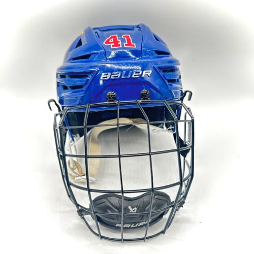 Bauer Re-Akt 155 - Team USA National Development Team Program Used Medium Pro Stock Helmet (Blue)