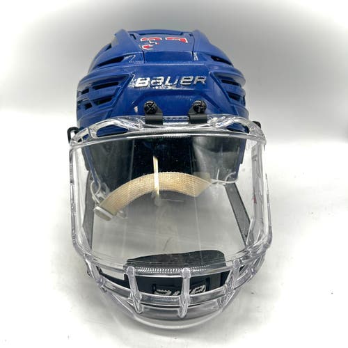 Bauer Re-Akt 155 - Team USA National Development Team Program Used Medium Pro Stock Helmet (Blue)