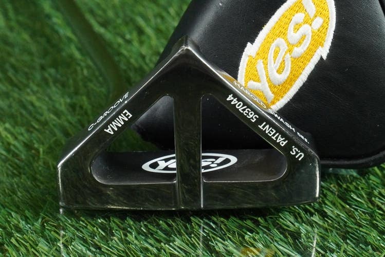 YES! EMMA C-GROOVE MALLET PUTTER 32 STEEL SHAFT RH WITH HEADCOVER ~ L@@K!!