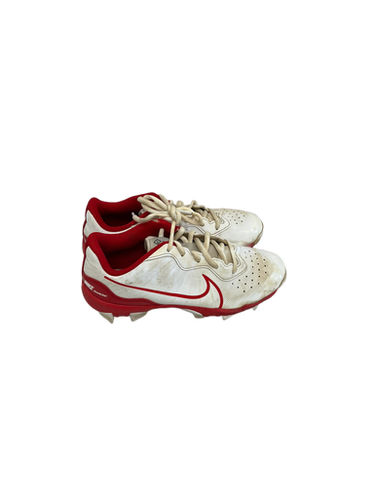 Used Nike ALPHA HUARACHE 4 KEYSTONE BB/SB Cleats Red And White Junior 04 11692-S000139273