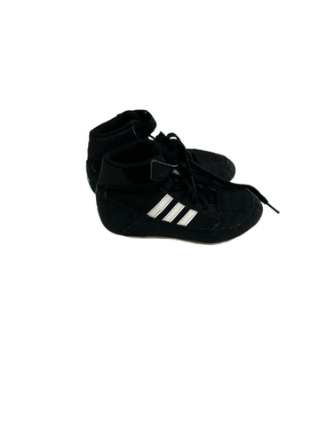 Used Adidas HVC 2 Wrestling Shoes Black Youth 12.0 11692-S000139302