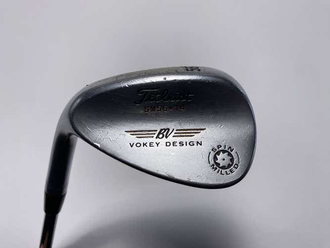 Titleist Vokey Spin Milled CC Chrome Sand Wedge SW 56* 14 Wedge Steel Mens LH