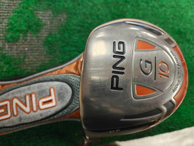 Ping G10 9 Degree Driver Stiff Flex TFC 129 Left Handed w Headcover