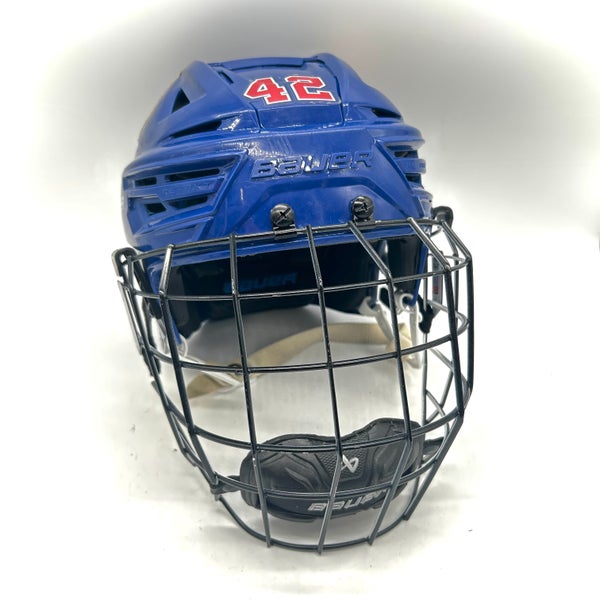 Bauer Re-Akt 155 - Team USA National Development Team Program Used Medium Pro Stock Helmet (Blue)