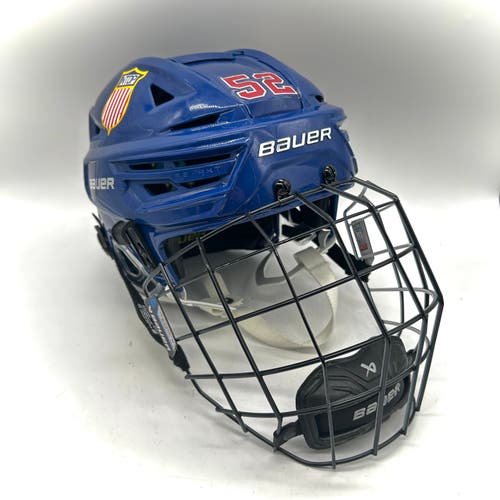 Bauer Re-Akt 150 - Team USA National Development Team Program Used Large Pro Stock Helmet (Blue)