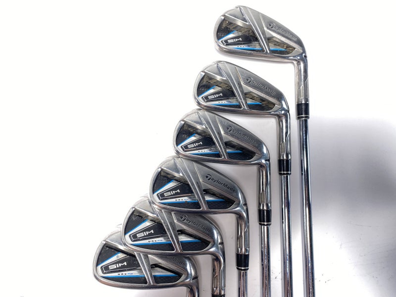 TaylorMade SIM MAX Iron Set 5-PW KBS Max 85g Stiff Steel Mens RH