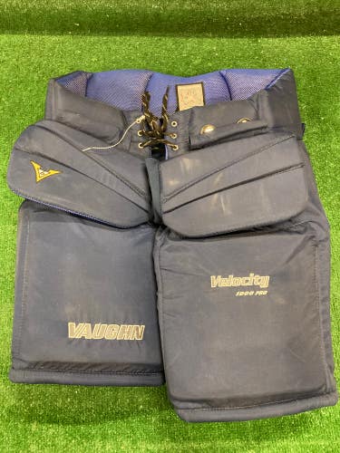 Blue Senior Large Vaughn Velocity V6 1000 Hockey Goalie Pants (Used)