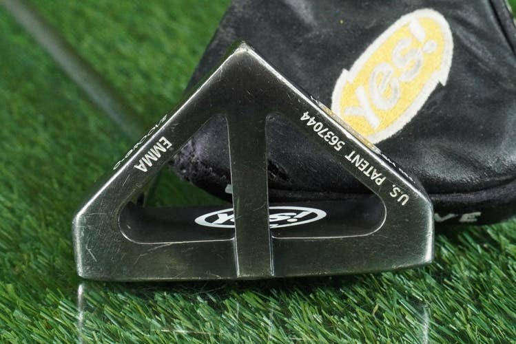 YES! EMMA C-GROOVE MALLET PUTTER 32 STEEL SHAFT RH WITH HEADCOVER ~ L@@K!!
