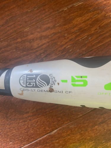 2017 DeMarini CF Zen Composite USSSA Certified Bat (-5)  27 oz 32" (Used)