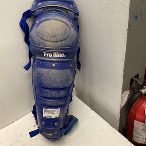 Used Pro 9 SHIN GUARDS Catchers Leg Guards Royal Blue Intermed 11443-S000196335