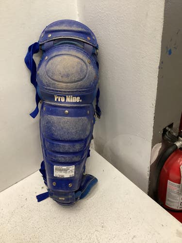 Used Pro 9 SHIN GUARDS Catchers Leg Guards Royal Blue Intermed 11443-S000196335
