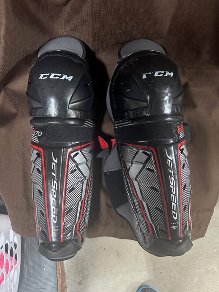 Senior CCM JetSpeed FT370 14" Shin Pads (Used)