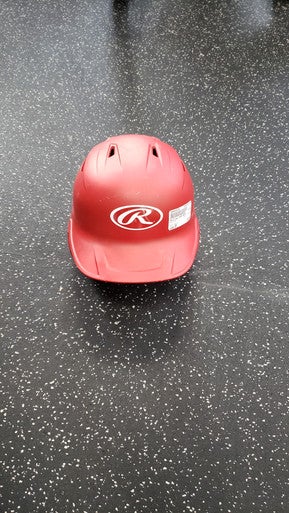Used Rawlings MACH-SR-REVA Batting Helmet No Mask Red SM 11849-S000030104