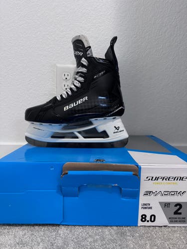 2024 Bauer Supreme Shadow Hockey Skates Regular Width 8 Used for 7 coaching sessions