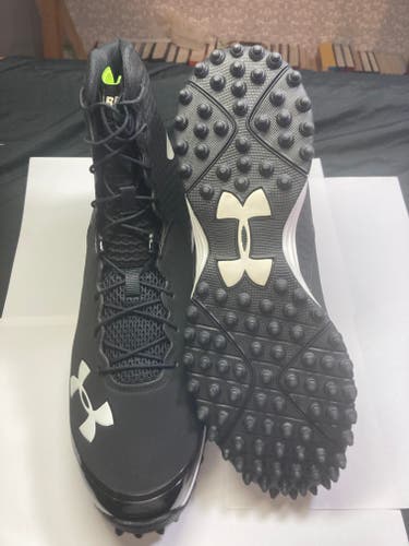 Free Shipping! Men's UA Team Brawler ATV High Top Turf Cleats (New)