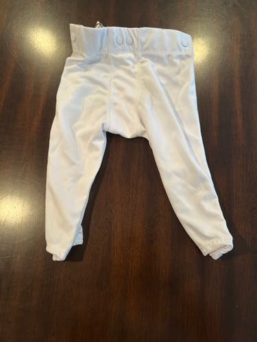 White Men's Small Youth Schutt Poly Knit All-In-One pants with pads Game Pants (New)