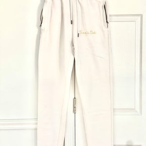 Liquor N Poker White drawstring Sweatpants Tennis Club Graphic Mens Size S
