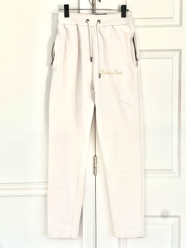 Liquor N Poker White drawstring Sweatpants Tennis Club Graphic Mens Size S