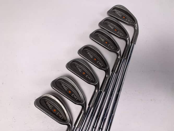 Ping Eye 2 Iron Set 3-PW Orange Dot Karsten ZZ-Lite Stiff Steel RH-No 7 Iron