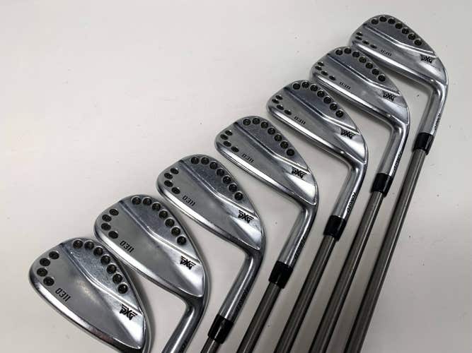 PXG 0311 Chrome Iron Set 4-PW AeroTech SteelFiber i95 Stiff Graphite Mens RH