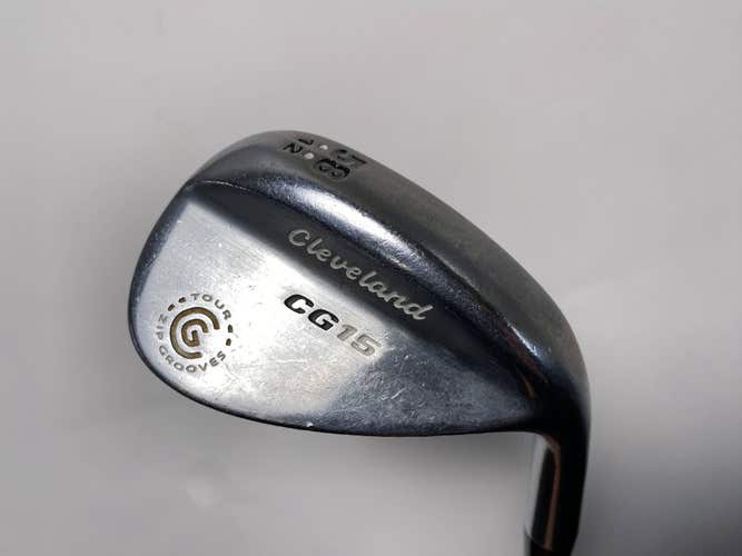 Cleveland CG15 Satin Chrome Lob Wedge LW 58* 12 Bounce Black Wedge Steel Mens RH