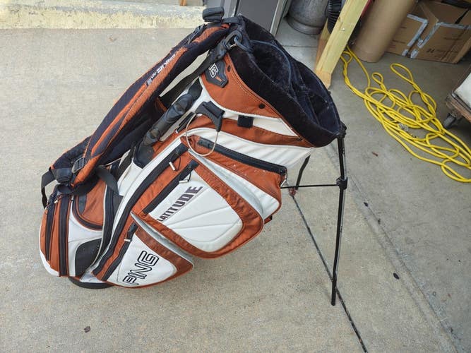 Ping Latitude 6 Divider Dual Strap Golf Stand Bag Orange/Black/White w Raincover