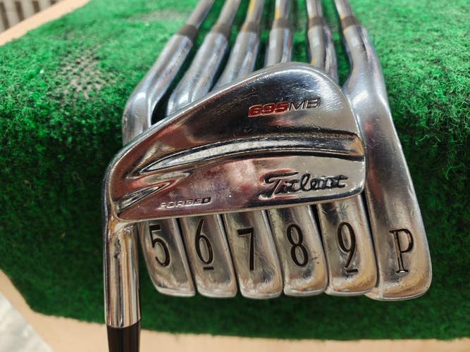 Titleist 695.MB Iron Set 4-PW Steel Shaft Stiff Flex Left Handed LH S300 Nice