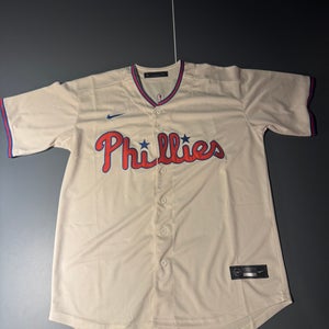 Men's Phillies #11 Jimmy Rollins Cream Stitched Jersey (New)