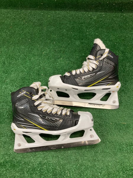 Intermediate CCM Tacks 4092 Hockey Goalie Skates Regular Width Size 4 (Used)