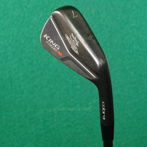 Cobra Golf King Forged MB Black Single 7 Iron KBS $-Taper 130 Black Steel XStiff