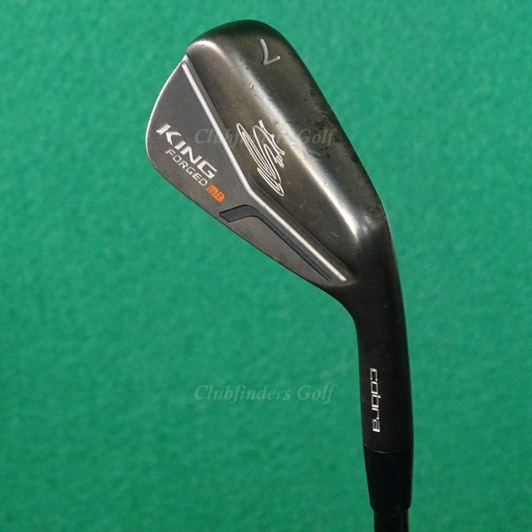 Cobra Golf King Forged MB Black Single 7 Iron KBS $-Taper 130 Black Steel XStiff