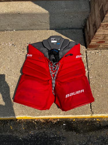 Red Intermediate Medium Bauer Elite Hockey Goalie Pants (Used)