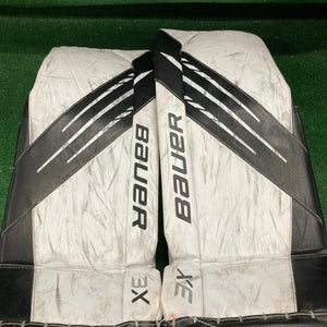 White Small Senior 33+ Bauer Vapor 3X Goalie Leg Pads (Used)