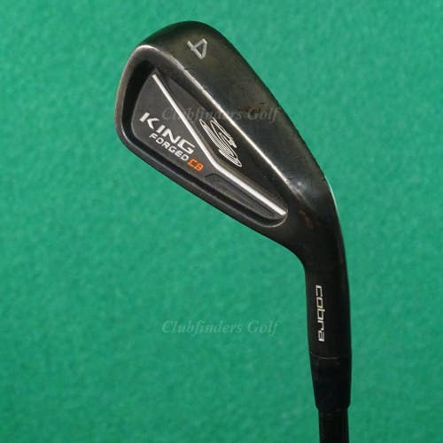 Cobra Golf King Forged CB Black Single 4 Iron KBS $-Taper 130 Black Steel XStiff
