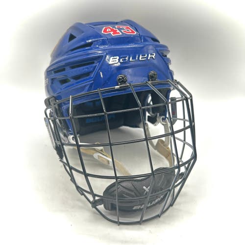 Bauer Re-Akt 155 - Team USA National Development Team Program Used Medium Pro Stock Helmet (Blue)
