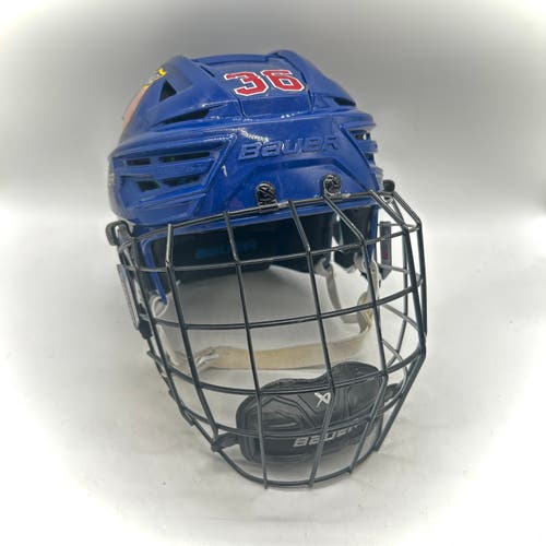 Bauer Re-Akt 155 - Team USA National Development Team Program Used Medium Pro Stock Helmet (Blue)