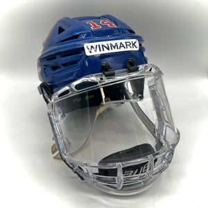 Bauer Re-Akt 150 - Team USA National Development Team Program Used Medium Pro Stock Helmet (Blue)