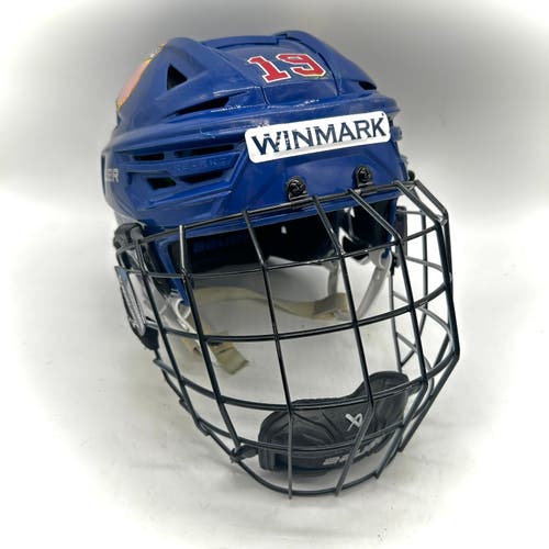 Bauer Re-Akt 155 - Team USA National Development Team Program Used Medium Pro Stock Helmet (Blue)