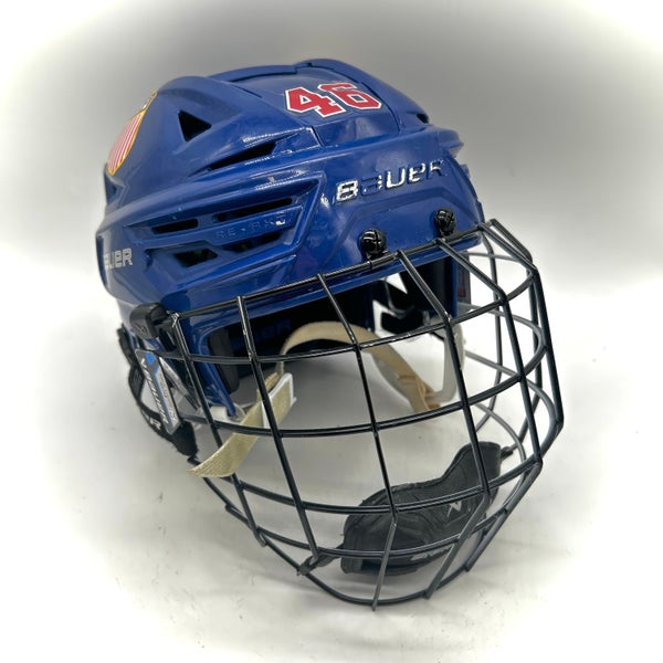 Bauer Re-Akt 155 - Team USA National Development Team Program Used Medium Pro Stock Helmet (Blue)