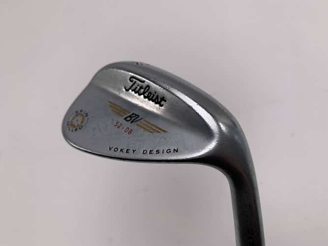 Titleist Vokey Spin Milled Chrome 2009 Gap Wedge GW 52* 8 Wedge Steel Mens RH