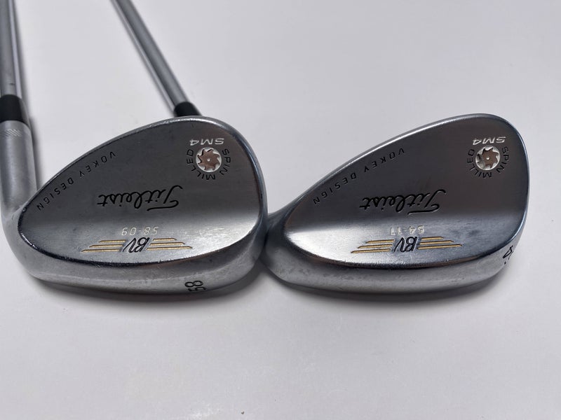 Titleist Vokey Spin Milled SM4 Chrome Wedge Set 54* 11 58* 9 DG Mens RH