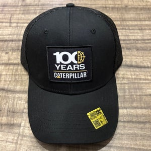 Caterpillar 100 Years Mesh SnapBack Hat Black One Size Brand New