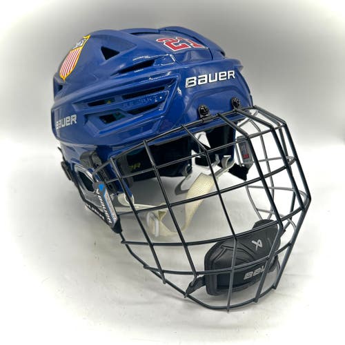 Bauer Re-Akt 150 - Team USA National Development Team Program Used Large Pro Stock Helmet (Blue)