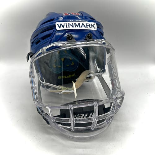 Bauer Re-Akt 150 - Team USA National Development Team Program Used Medium Pro Stock Helmet (Blue)