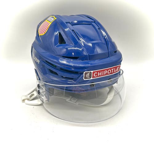 Bauer Re-Akt 155 - Team USA National Development Team Program Used Medium Pro Stock Helmet (Blue)