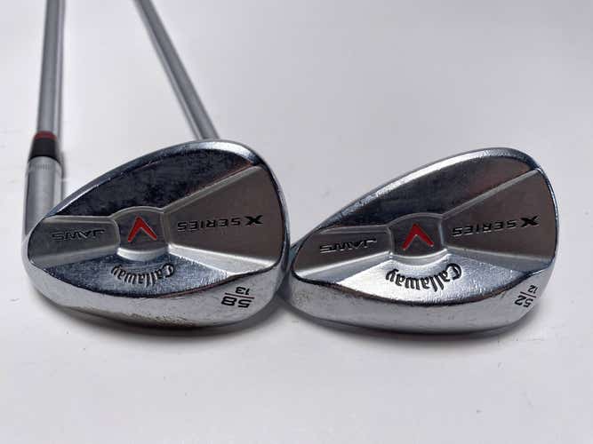 Callaway X Series Jaws Chrome Wedge Set 52* 12 58* 13 Rifle Wedge Steel Mens RH
