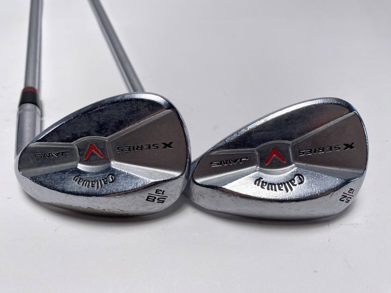 Callaway X Series Jaws Chrome Wedge Set 52* 12 58* 13 Rifle Wedge Steel Mens RH