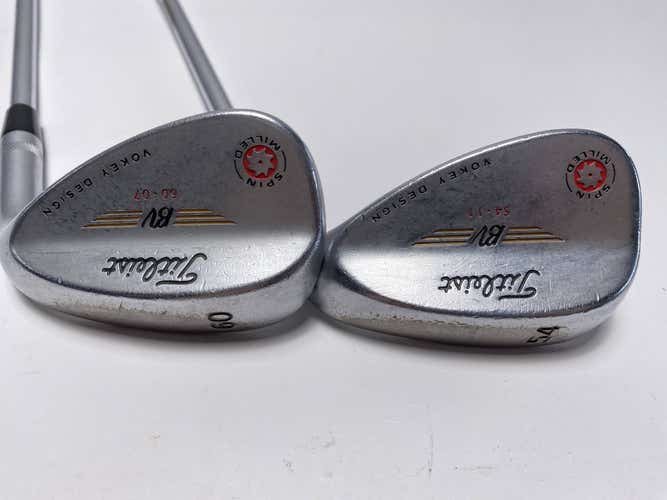 Titleist Vokey Spin Milled CC Chrome Wedge Set 54* 11 60* 7 Wedge Steel Mens RH