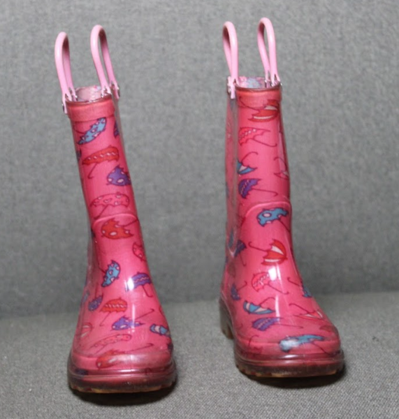 Toddlers Little Big Kids Boys Girls Light Up Waterproof PVC Rain Boots Pink Size 8