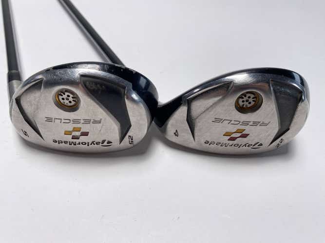 TaylorMade Rescue 2009 4 & 5 Hybrid Set 22* 25* Aldila REAX 65g Stiff Mens RH
